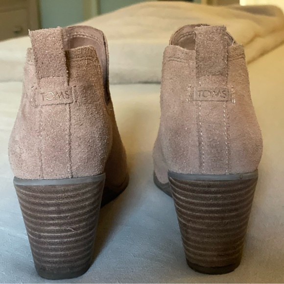 Toms Tan Suede Slip-On Ankle Booties - Picture 4 of 5